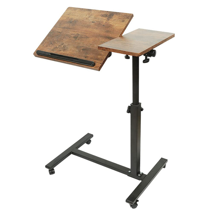 LANTUS Computertisch höhenverstellbar,Überbetttisch mobiler Beistelltisch, Laptoptisch höhenverstell