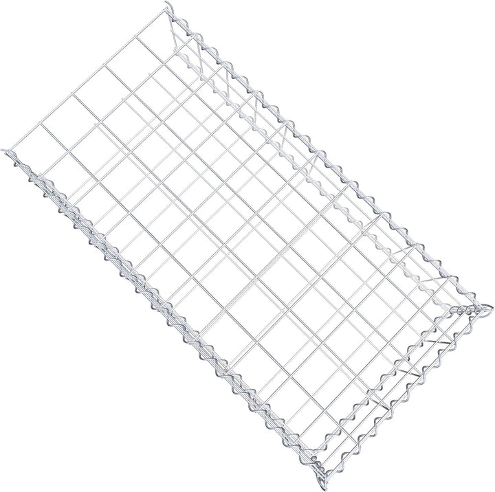 GABIONA Steinkorb-Gabione eckig, Maschenweite 10 x 10 cm, Tiefe 50 cm, Anbau-Korb Typ 2, Spiralversc
