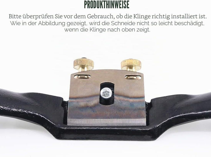Glarks Verstellbare Speichenhobel mit flachem Boden und Metallklinge für Holzarbeiten, Handwerkzeug,
