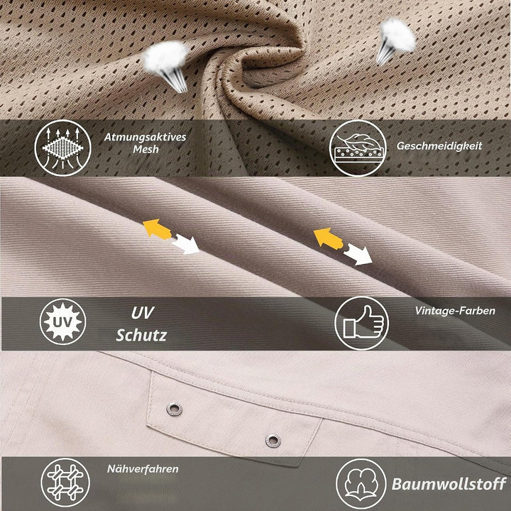 Herren Outdoor Weste Anglerweste mit Vielen Taschen Freizeit Jagd Herrenwesten Sommer Camping Multif