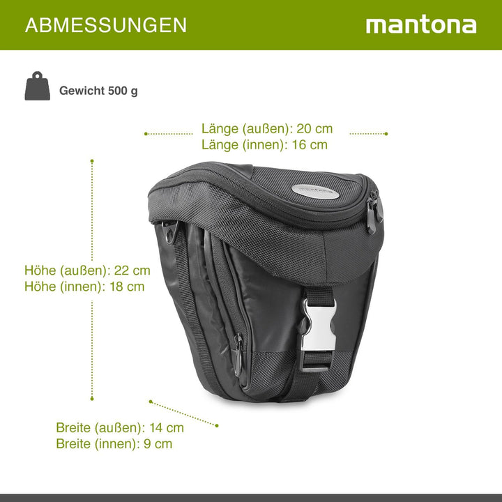 Mantona Colt Kameratasche - Universaltasche inkl. Schnellzugriff, Staubschutz, Tragegurt und Zubehör