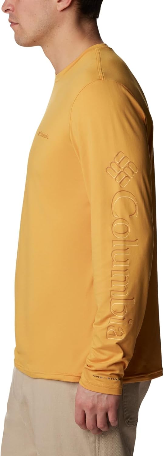 Columbia Herren Tech Trail Graphic T-Shirt mit Aufdruck Raw Honig/Markenschatten-ärmel XL Lang, Raw