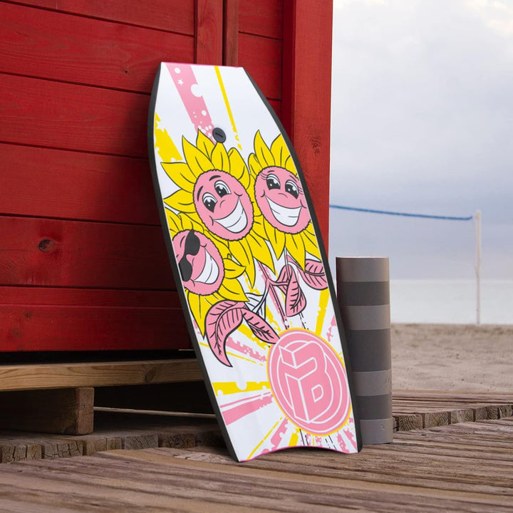 Bodyboard, leichtes 94,4 cm Bodyboard mit EPS-Kern, Premium-Leine und Handgelenkschlaufe, Surfen für