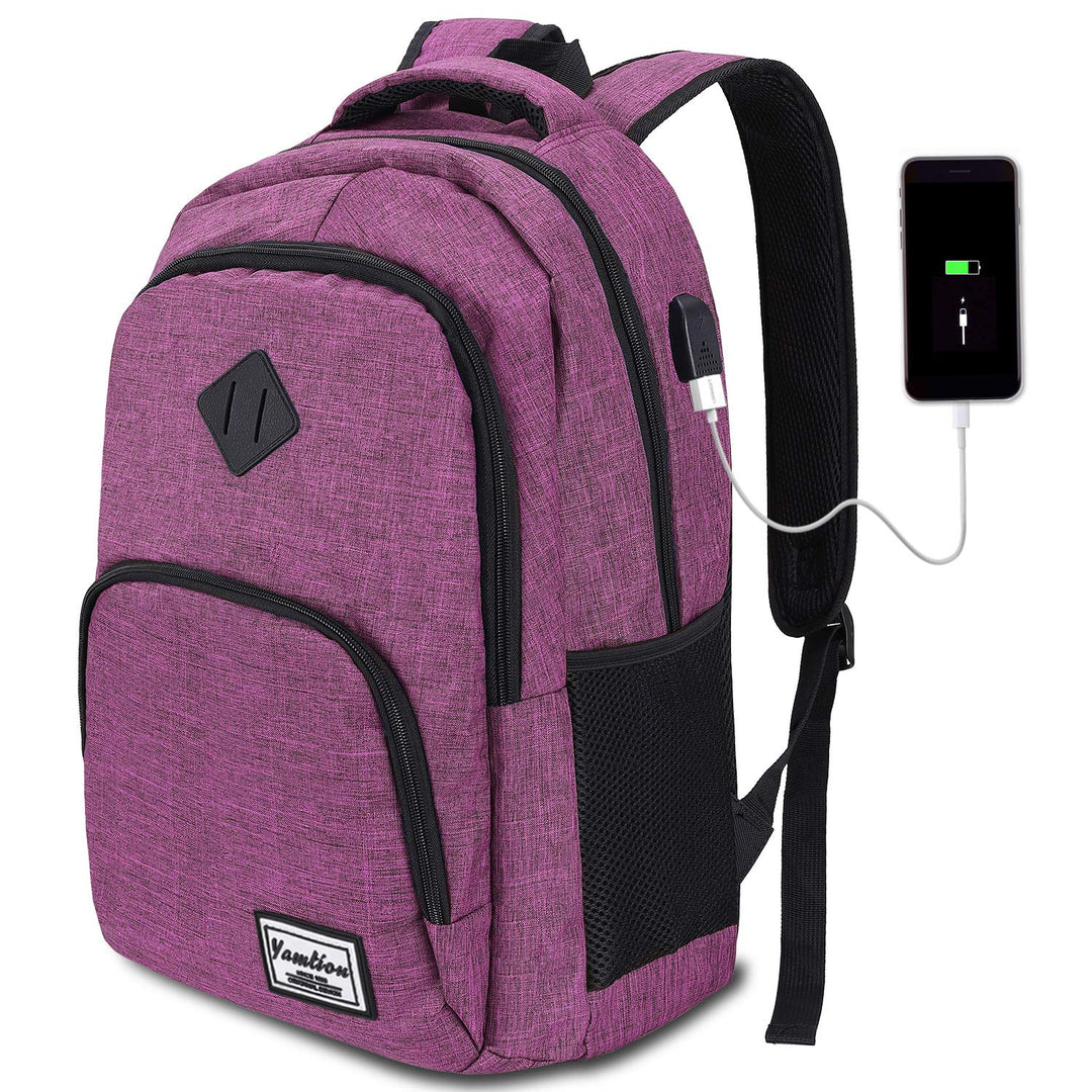 YAMTION Schulrucksack für Damen and Mädchen,Laptop Rucksack mit 15.6 Zoll Laptopfach für Schule Arbe