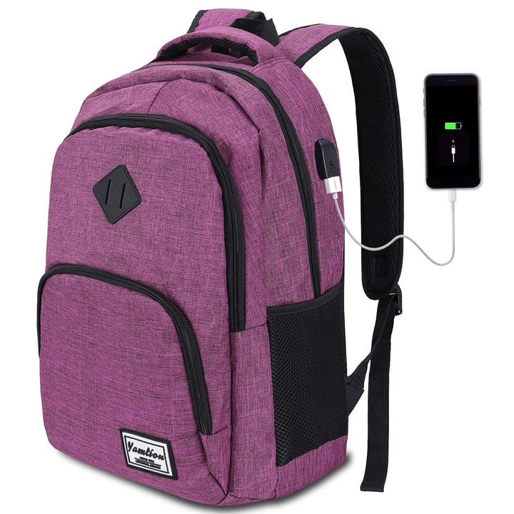 YAMTION Schulrucksack für Damen and Mädchen,Laptop Rucksack mit 15.6 Zoll Laptopfach für Schule Arbe