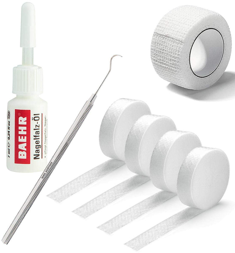 Kosmetex Wattehaken, Baehr Nagelfalz-Öl, 4x Tamponade für den Nagelfalz, 1x flexible Zehenbinde, Nag