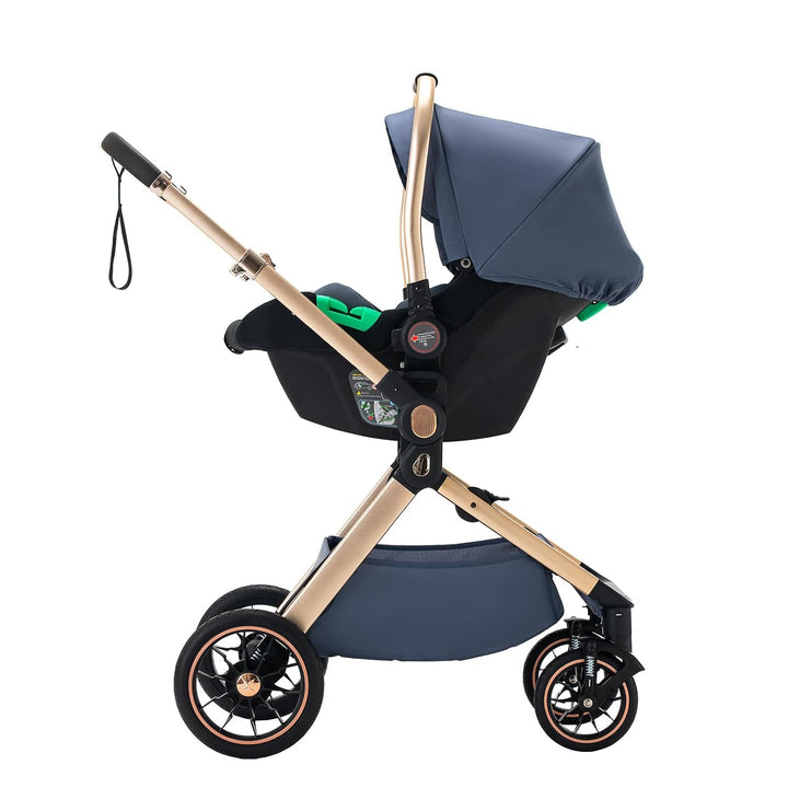 BEBBY Kinderwagen, Standard-Kinderwagen, Kinderwagen 3 in 1,Kinderwagen mit Faltbarem Tragbarem für