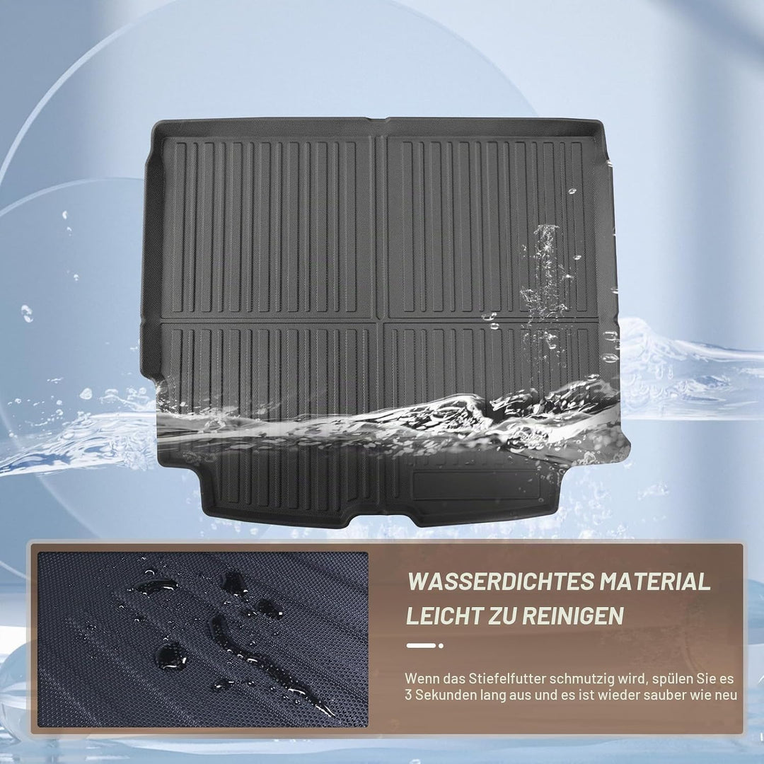 YEE PIN Kofferraummatte für Volvo XC60 XV60 2018-2022 2023 2024 | Seitenschutz TPO Material Laderaum