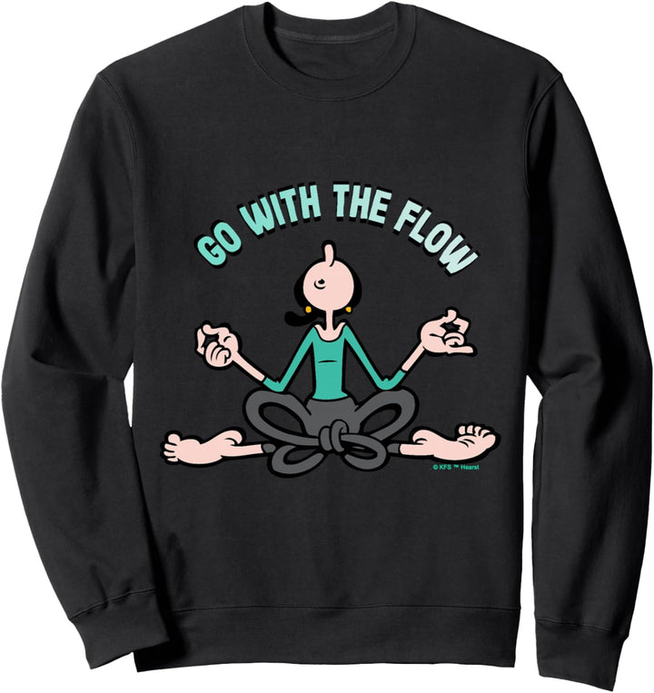 Olive Oyl Yoga "Go with the Flow" für den Menschheitstag Sweatshirt
