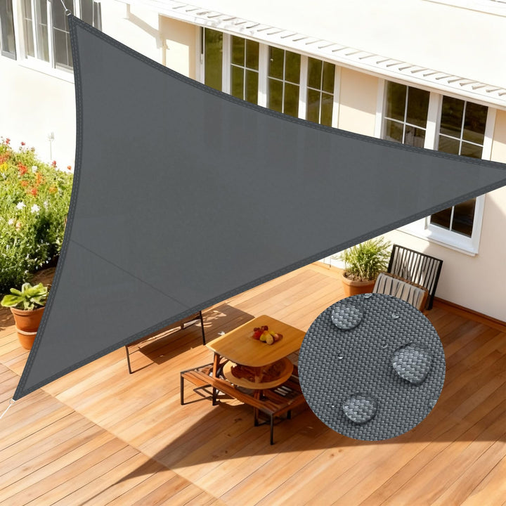 LOVE STORY Sonnensegel Wasserdicht 4x4x4m Dreieckig PES Polyester Sonnenschutz Windschutz Balkon Ter