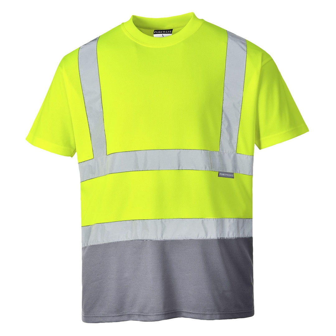 Portwest S372 hi-vis 2-tono der Shirt, S378YGYL L Ye-grau, L Ye-grau