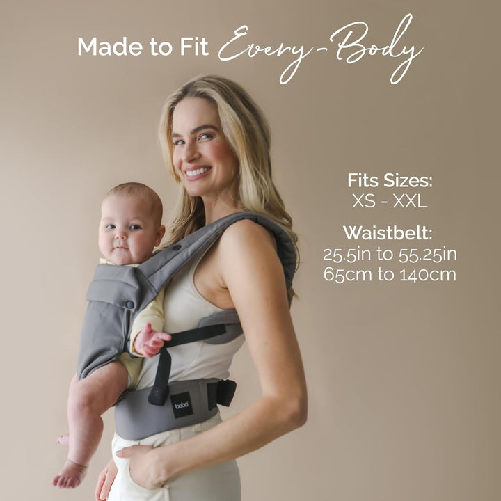 Boba Auri Babytrage Neugeboren bis Kleinkind - 100% Baumwolle-Premium, 3 ergonomische Tragepositione