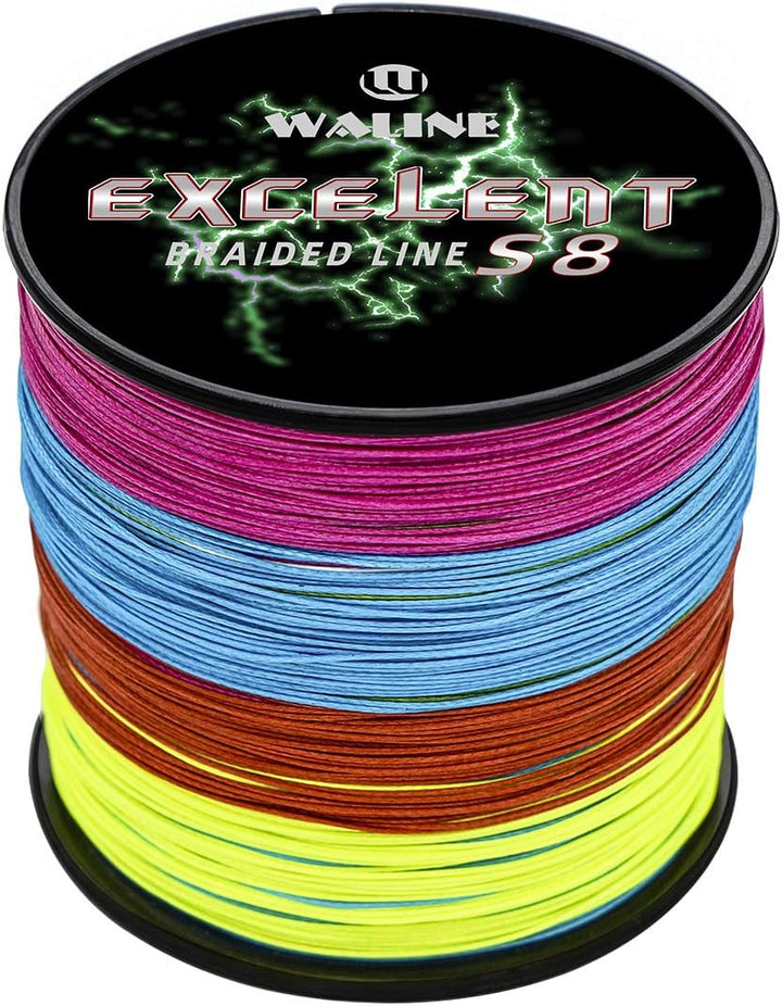 Waline 8 Stränge Super Strong PE Geflochtene Angelschnur 8fach Grün Mehrfarbig 300m 500m Angelschnur