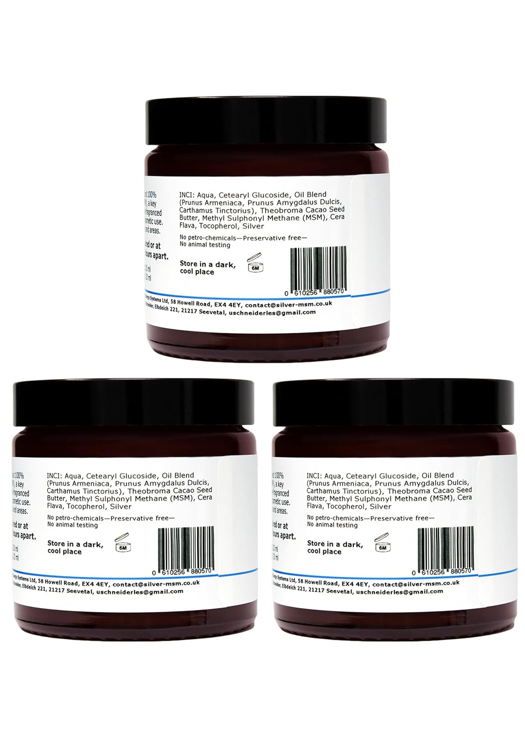 Silber-MSM Crème 3 x 120 ml 120 ml (3er Pack), 120 ml (3er Pack)