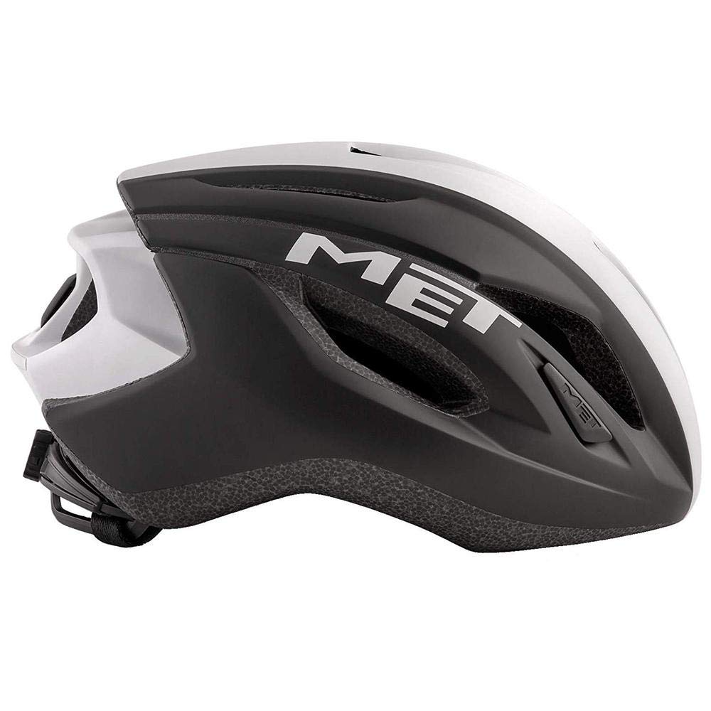 Met Fahrradhelm Strale schwarz weiss L (58-62) Unisex Erwachsene Mehrfarbig