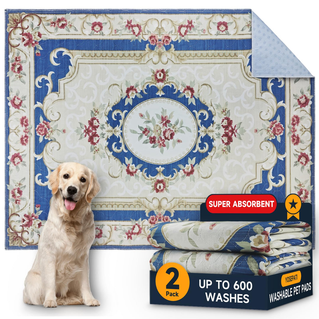 Waschbare Pinkelpads für Hunde,2 Stück,super saugfähig,wiederverwendbar,Welpenunterlagen 122x92cm,sc