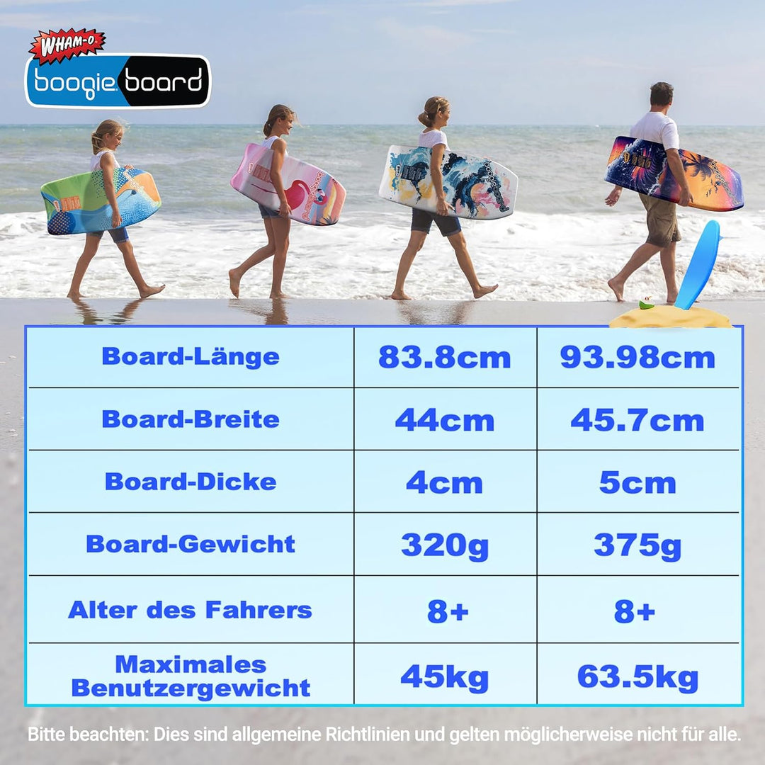 Wham-O Bodyboard 2er-Pack | Schwimmbrett für Strand & Schwimmbad | Leichtes Surfbrett Kinder | 94x46