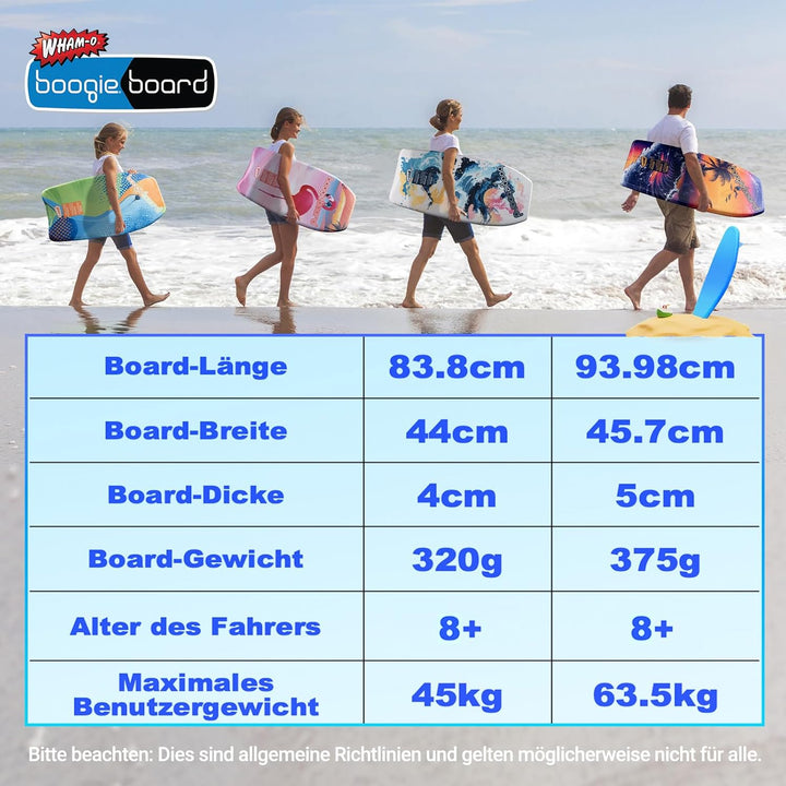 Wham-O Bodyboard 2er-Pack | Schwimmbrett für Strand & Schwimmbad | Leichtes Surfbrett Kinder | 94x46