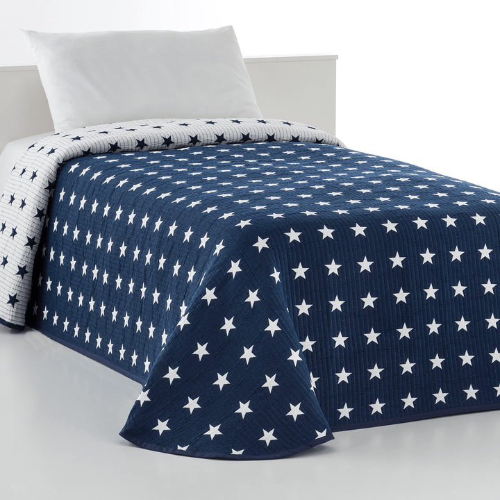 VIALMAN Sofia 10 Tagesdecke, Polyester Baumwolle, Marineblau, Cama 105: 200 x 270 cm Cama 105: 200 x