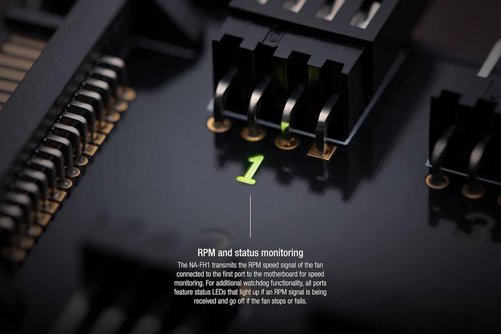 Noctua NA-FH1, 8-Kanal Lüfter-Hub für bis zu acht 12V- oder 5V-basierte 4-Pin PWM oder 3-Pin Lüfter
