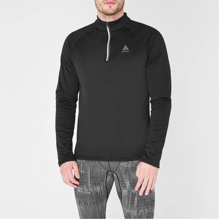 Odlo Herren Besso_542472 Mid Layer mit Reissverschluss S Schwarz, S Schwarz