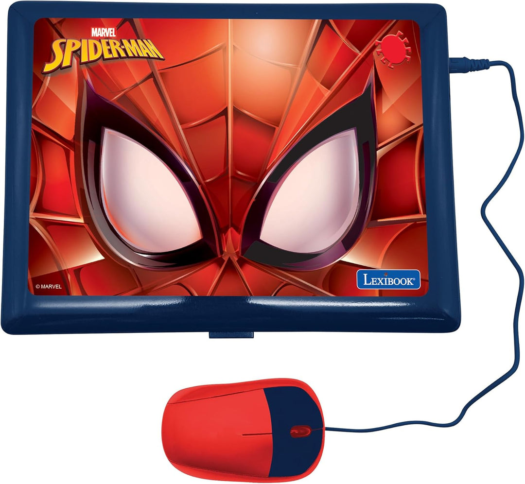 Lexibook, Spider-Man, zweisprachiger und pädagogischer Laptop Spanisch/Englisch, Spielzeug für Kinde