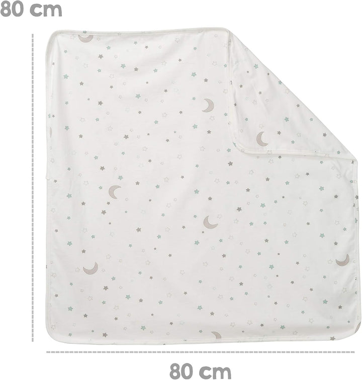 roba Babydecke Sternenzauber - 80 x 80 cm - Jerseydecke aus Baumwolle für Mädchen & Jungen - Kinderw