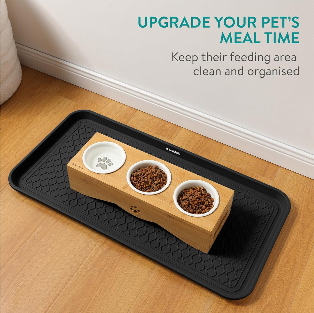 Navaris 3er Set XL Schuhablage Schuhabtropfschale - Schuhmatte Abtropfmatte - Abtropfmatte Schuhe -