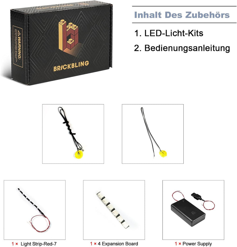 Licht-Kit für Lego Chrysanthemum (Kein Lego), Dekorationsbeleuchtungsset für Lego 10368 Icons Chrysa