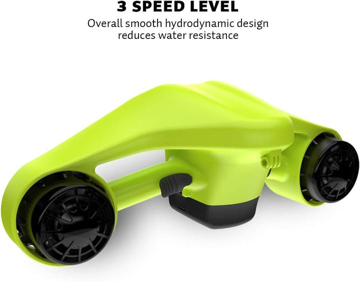 Asiwo Unterwasserscooter Tauchscooter mit Action Kamera Halterung, Seascooter mit Doppelmotor für Ta