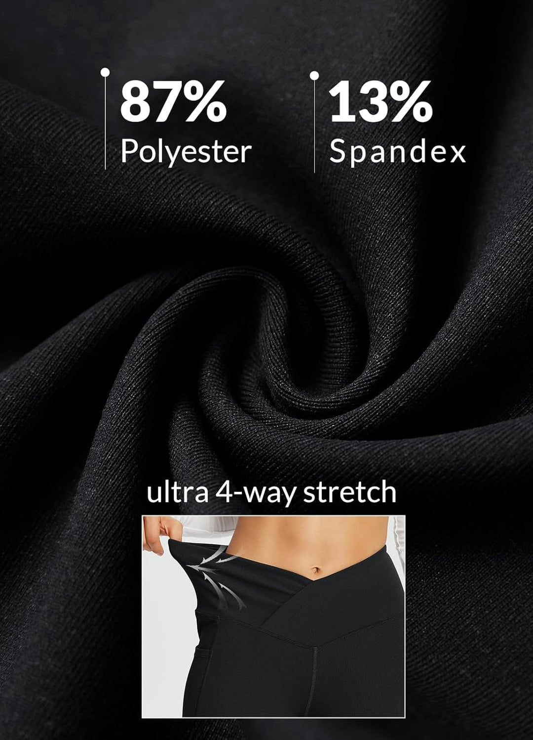 BALEAF Damen Yoga Hose mit Taschen High Waisted Flare Leggings Casual Workout Weite Beinhose M Aa-sc