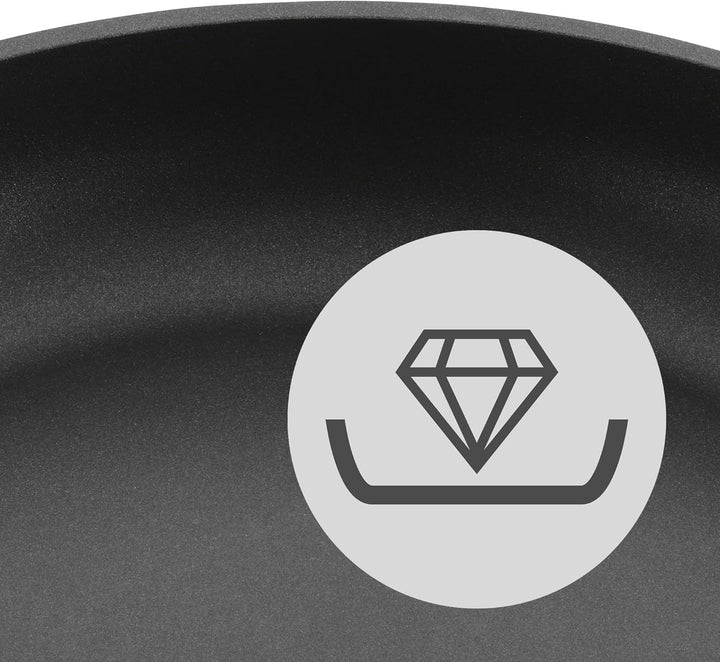 WMF Permadur Premium Wokpfanne 30 cm Induktion, Glasdeckel mit Dampföffnung, Wok Aluminium beschicht