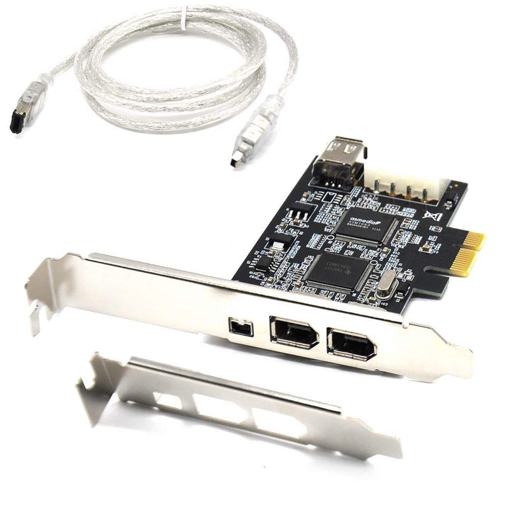 Padarsey PCIe Firewire-Karte für Windows 10, IEEE 1394 PCI-Express-Controller, 4 Anschlüsse (3 x 6-p