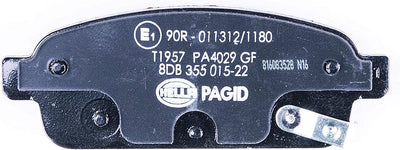 HELLA PAGID 8DB 355 015-221 Bremsbelagsatz - T1957 - Dicke/Stärke: 16.4mm - Bremssystem: TRW - mit a