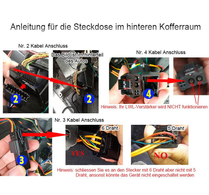 Erisin BZ6M Verlängerungskabel für Mercedes Benz W211 W463 W219 W215 W220 E/G/CL/CLS/S Klasse Autora