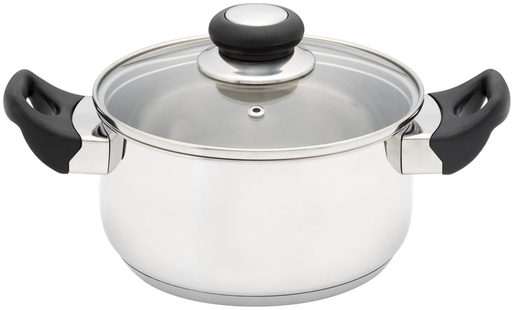 Judge Vista 18 cm Edelstahl Schmortopf – 1,8 l Kochtopf Induktion mit Zwei Kühl Bleibenden Griffen,