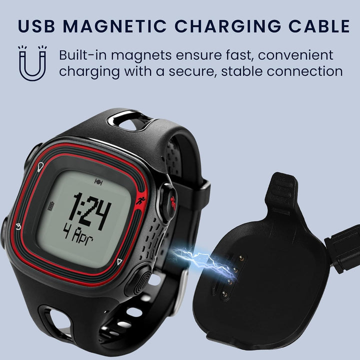 kwmobile USB Kabel Charger kompatibel mit Garmin Forerunner 10/15 Ladekabel - Smart Watch Ersatzkabe