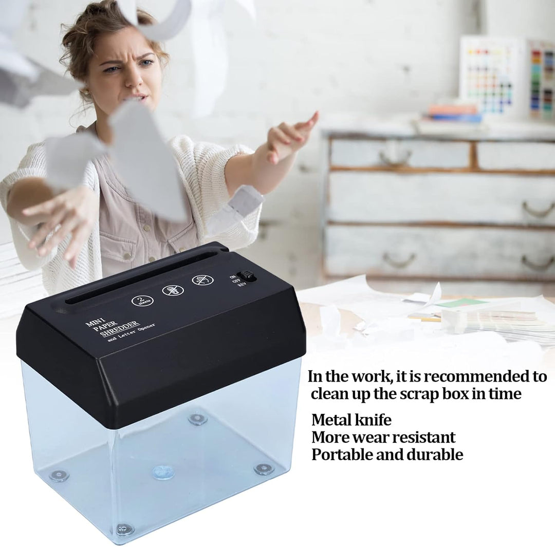 Mini Aktenvernichter, A6 Papierschneider Schredder Klein Reisswolf Aktenvernichtung Elektro Aktenver