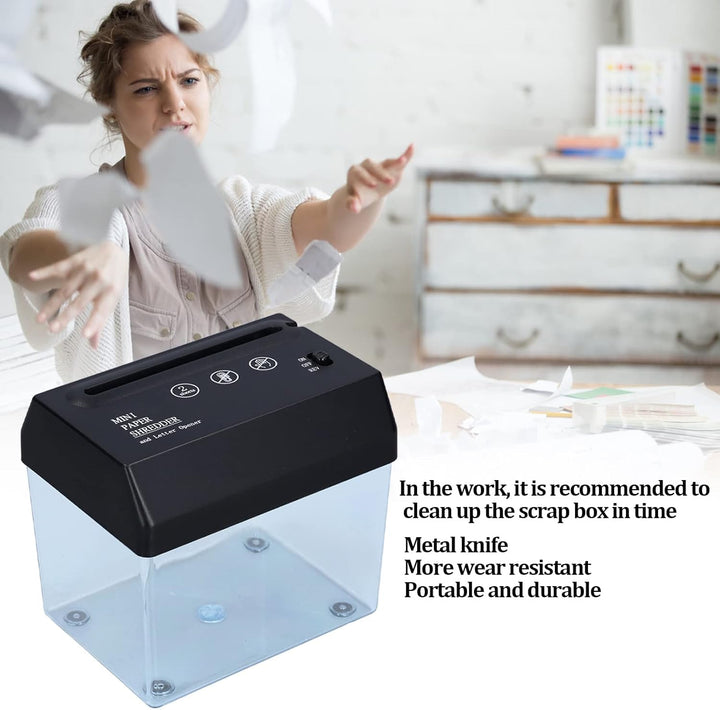 Mini Aktenvernichter, A6 Papierschneider Schredder Klein Reisswolf Aktenvernichtung Elektro Aktenver