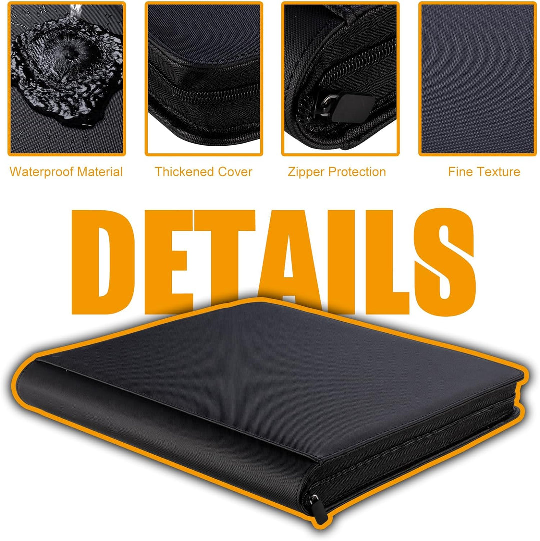 TopLoader Binder Heftmappe, Toploader Sammelkarten Album für 360 Toploader, 9 Fächer Top loader Bind