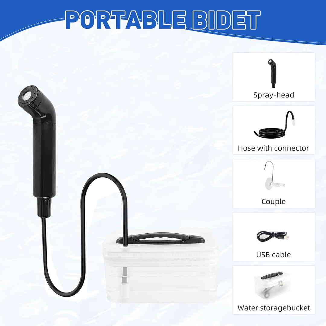 Portable Bidet, 2.3LElektrisch Bidet, Reise Bidet Handbrause | Bidet Portátil, 3 Modu Presaun Bee ni