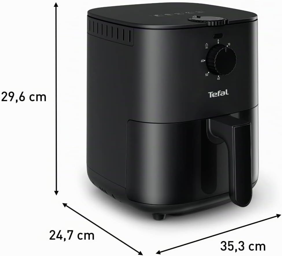 Tefal EY1308 Easy Fry Essential Heissluftfriteuse, 3,5L Kapazität ölfreie Friteuse, kompaktes Design