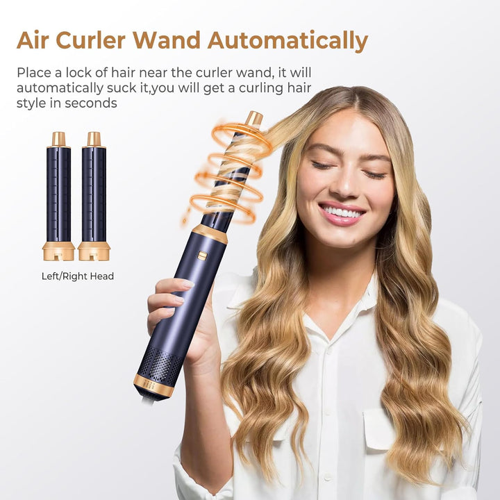 5 in 1 Haarstyler für Alle Haartypen zum Styling Volumen (Blau), Blau