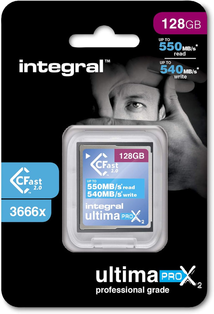 Integral Memory 128GB CFast Karte 2.0 High Performance mit Einer Lesegeschwindigkeit von bis zu 550M