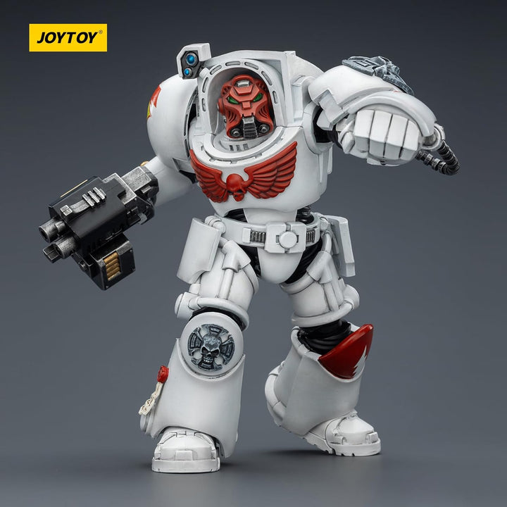 JOYTOY Warhammer 40K White Scars Terminator 2 with Power Fist and Storm Bolter 1/18 Action Figur，Sam