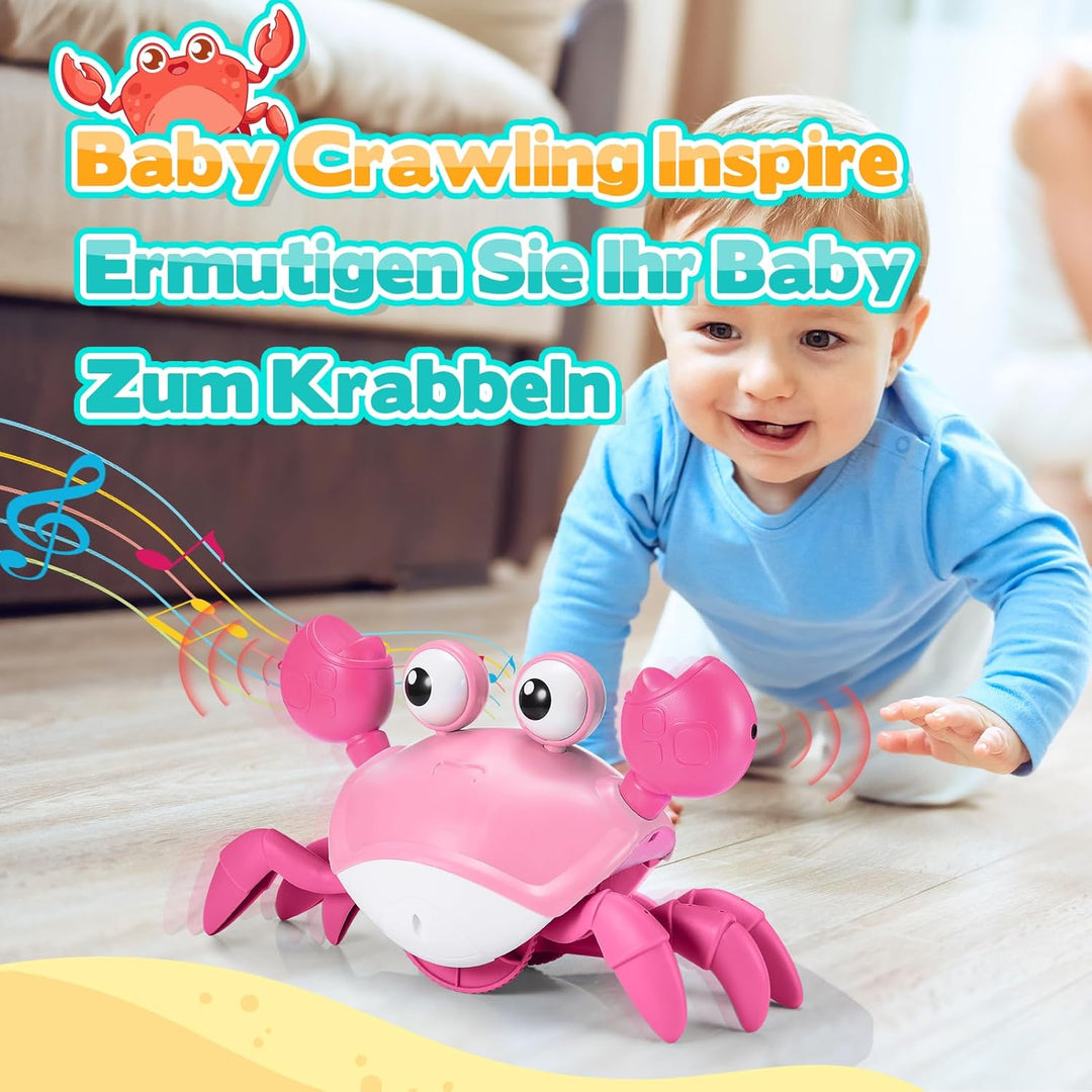 Krabbelspielzeug Baby Geschenk Mädchen 1 2 3 4 Jahre, Spielzeug ab 1-4 Jahre Mädchen Krabbe Baby Spi