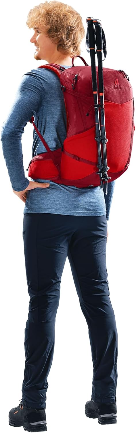 deuter Futura 27 Wanderrucksack mit Netzrücken &amp; Regenhülle Cherry-masala, Cherry-masala