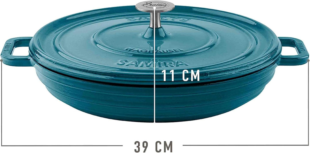 Sallys 'Samira' Deluxe Gusseisentopf - Robustes und Hochwertiges Kochjuwel für Perfektes Garen - für