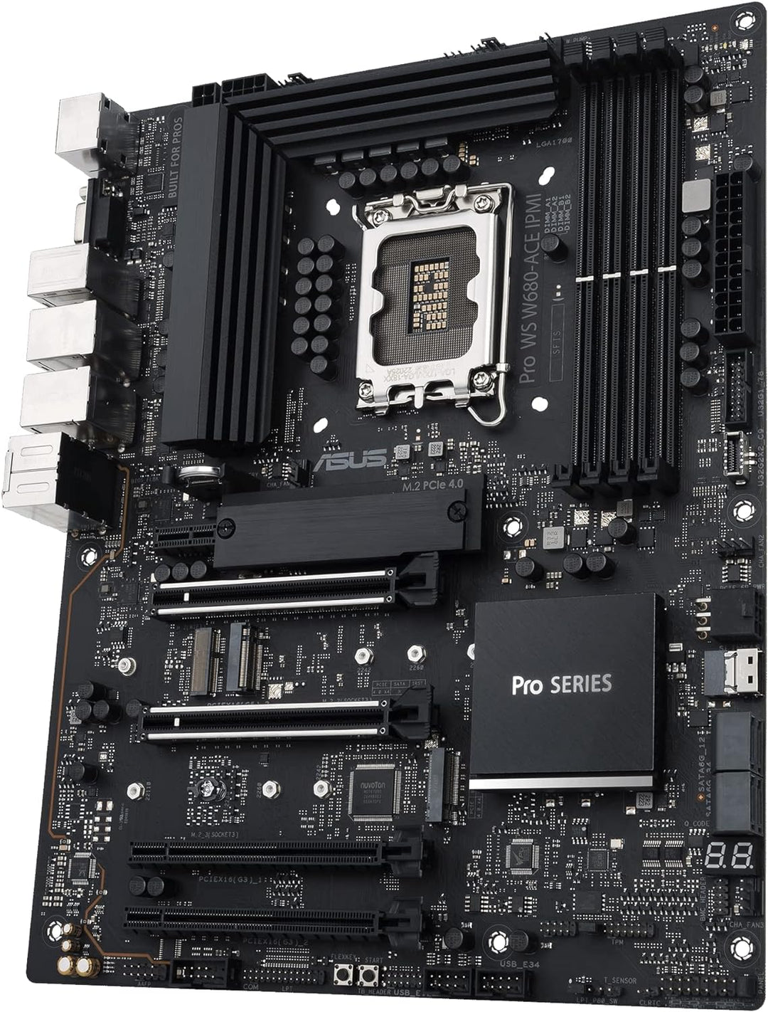 ASUS Pro WS W680-ACE IPMI Intel LGA1700 ATX Workstation Motherboard, 2xPCIe 5.0x16 Slot, DDR5, ECC-S