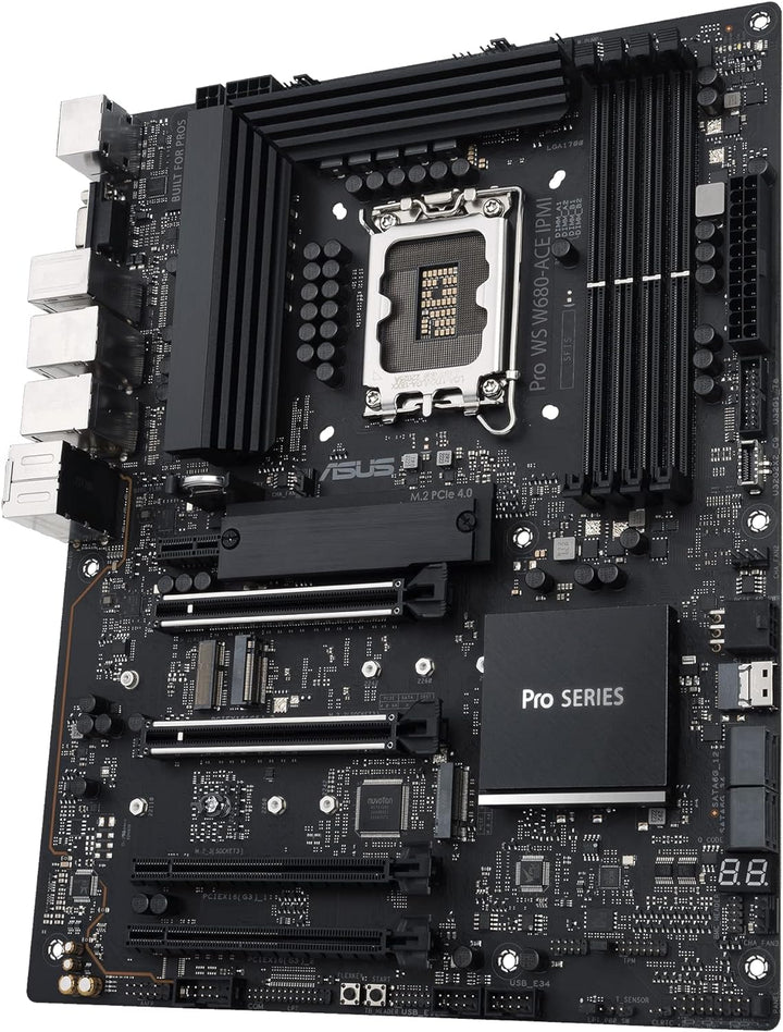 ASUS Pro WS W680-ACE IPMI Intel LGA1700 ATX Workstation Motherboard, 2xPCIe 5.0x16 Slot, DDR5, ECC-S